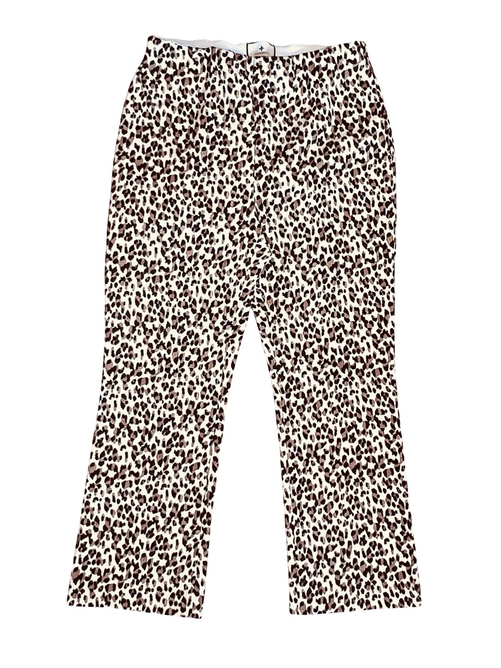 Tuckernuck Women’s Sz L Leopard Crop Flare Pants Ashford Pull On - Picture 2 of 15